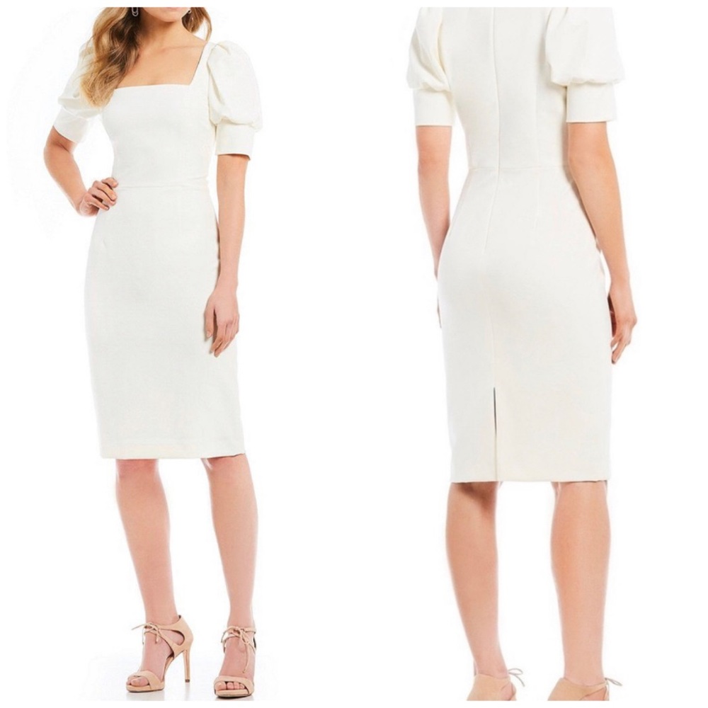 ANTONIO MELANI White Puff Sleeve Dress